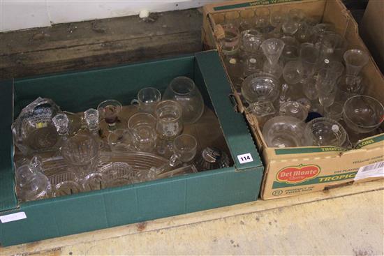 2 boxes of mixed glassware